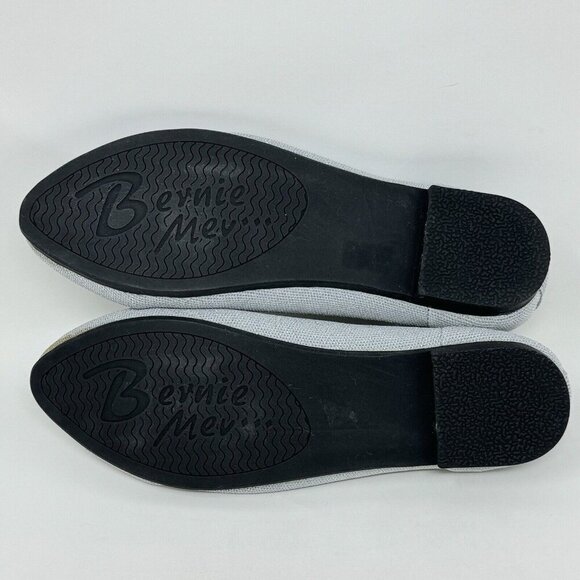 Bernie Mev New‎ York Metallic Silver Slip On Ballet Flat 5.5 (36) Pointed Toe - Picture 11 of 12